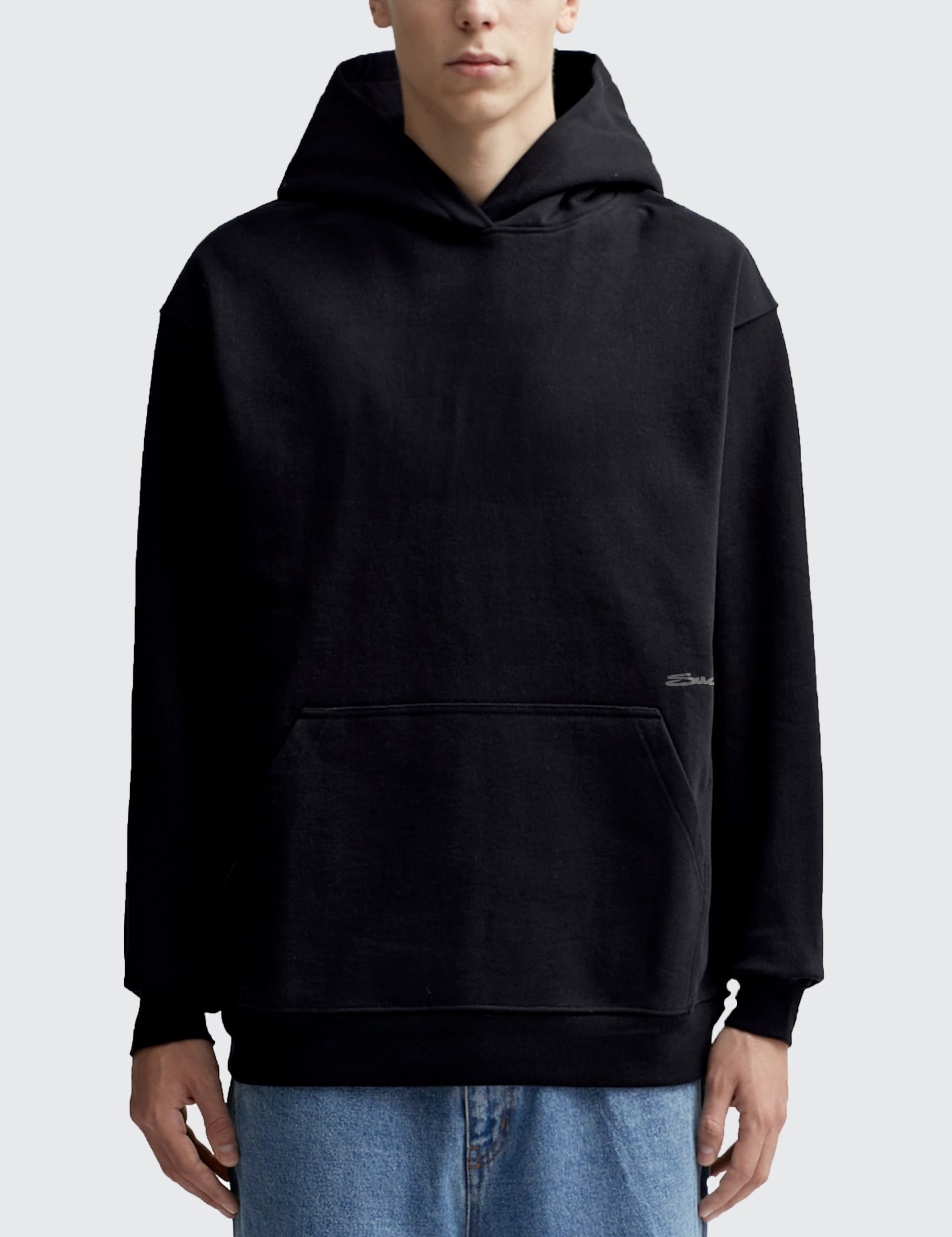 Be Yourself Heavy Boxy Hoodie (Black)