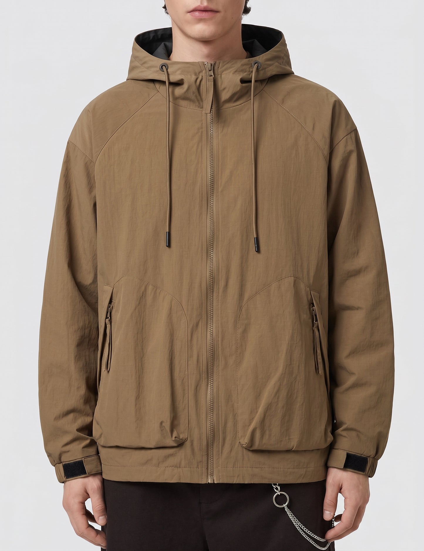 Spore Loose Nylon Hooded Jacket