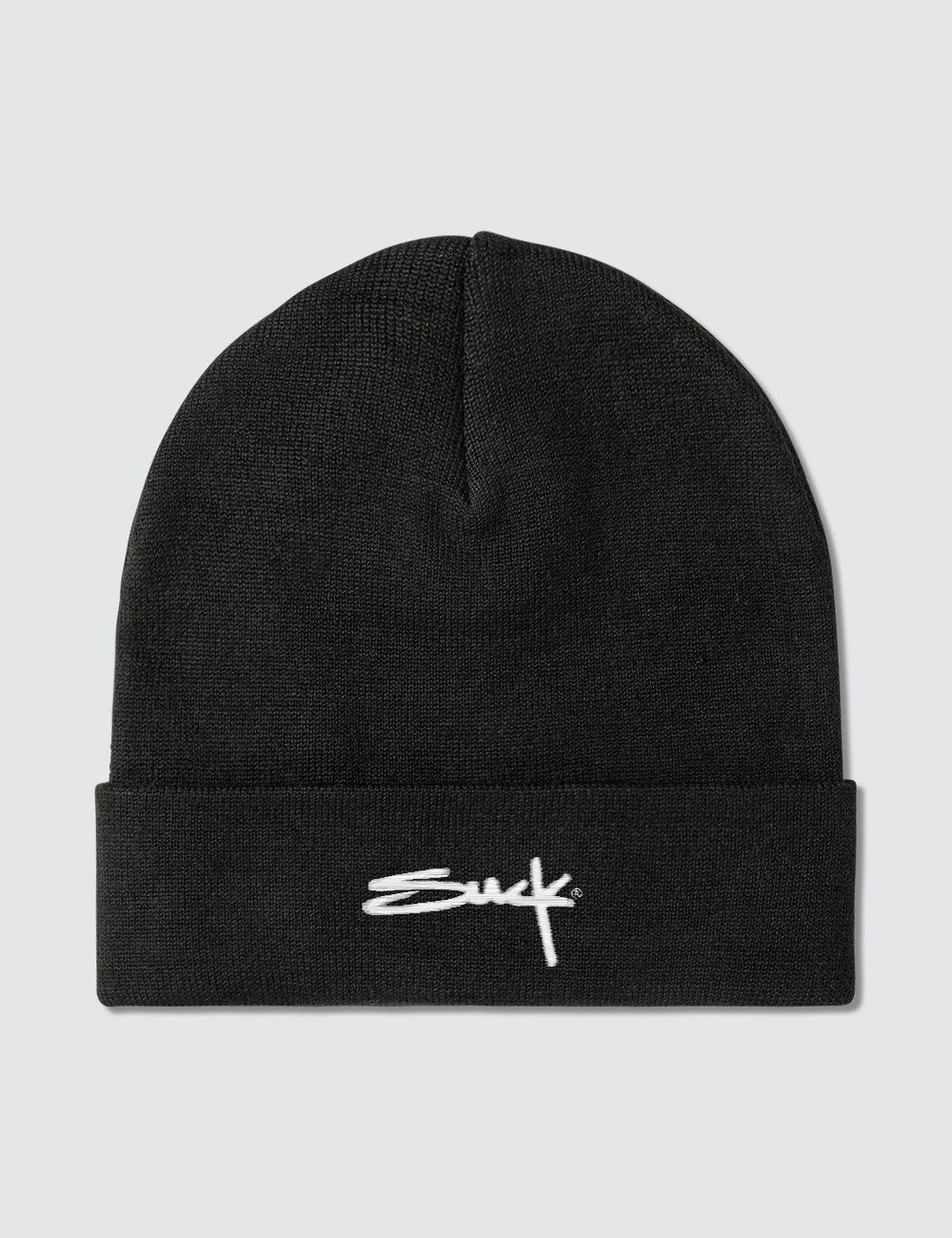suck logo beanie black