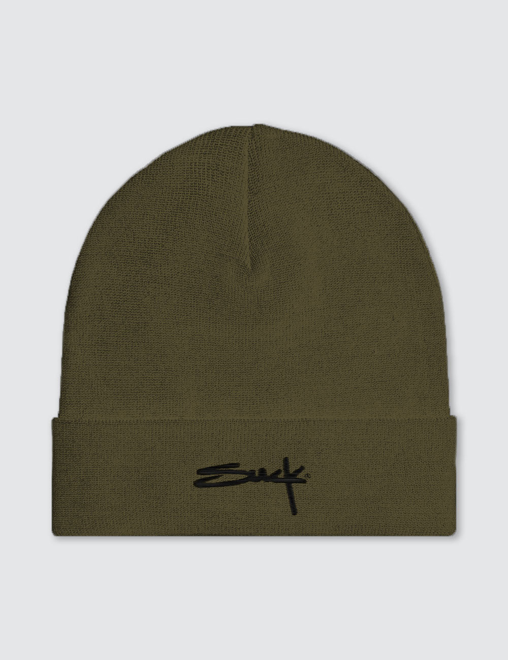 suck logo beanie british khaki